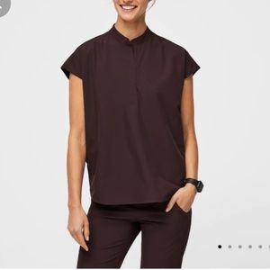 fig scrub top, hardly worn. Dark fig color